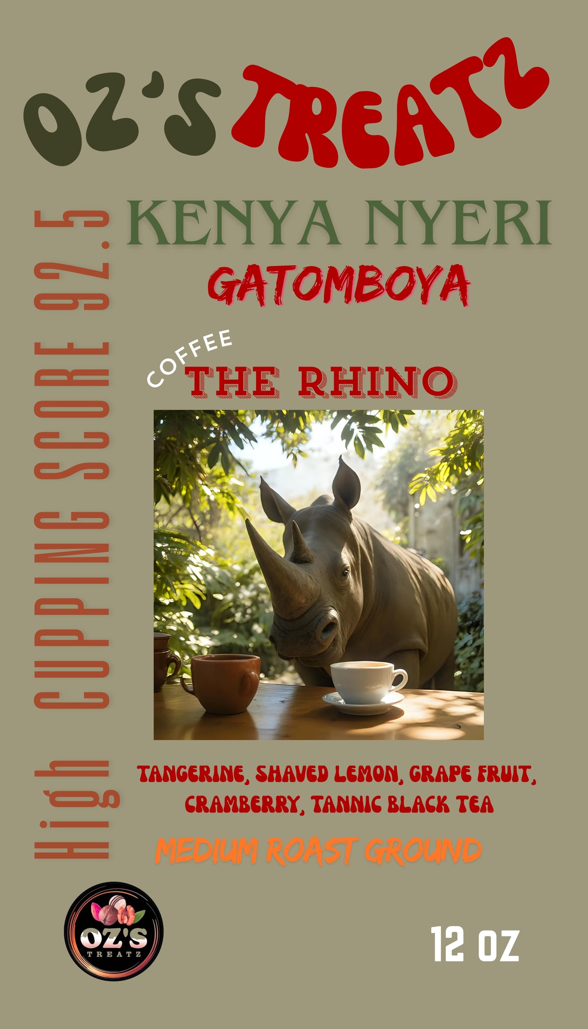 KENYA NYERI COFFEE THE RHINO